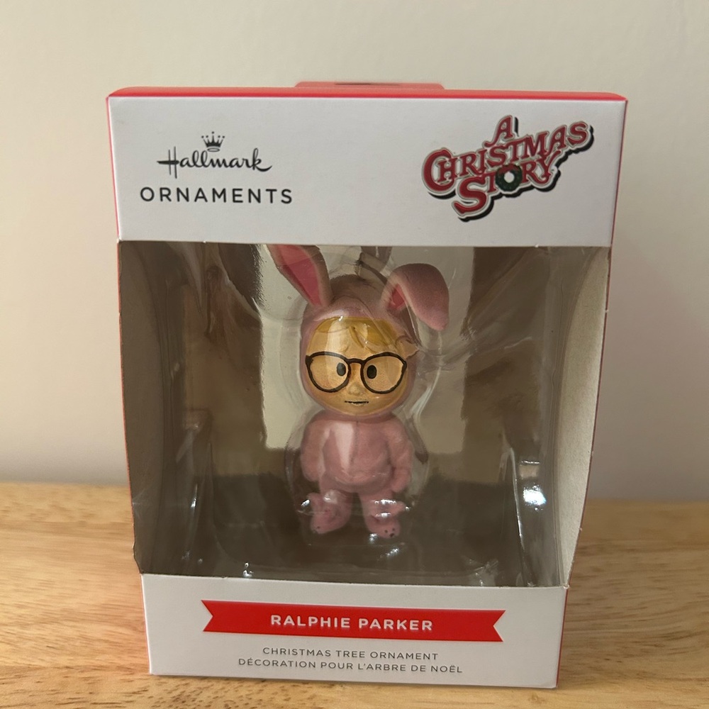 ⭐️ 2/$50 Hallmark A Christmas Story Pink Bunny Ornament ‘Ralphie Parker’